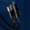 Câble de charge multifonctionnel multi-têtes 60 W