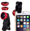 Objectif fisheye universel 3 en 1 pour téléphone portable