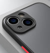 Étui de téléphone à détection de peau à trous fins, lentille complète, antichute, coque de protection rigide givrée