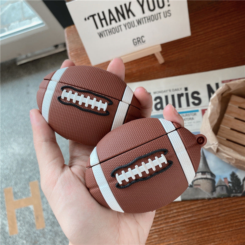 Compatible avec Apple, coque d'écouteur stéréo rugby