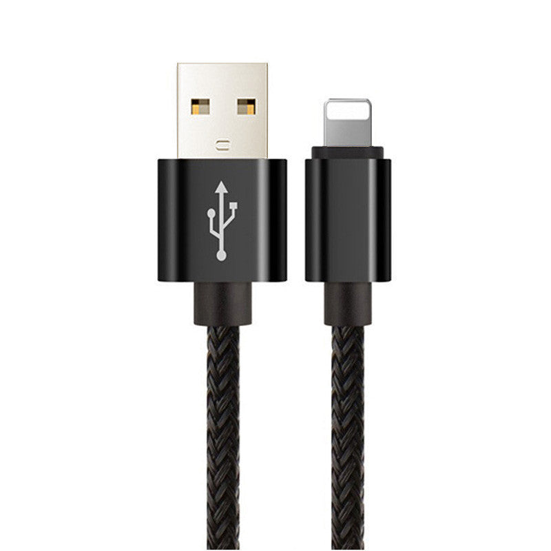 Câble de charge rapide pour téléphone portable tressé en corde de chanvre