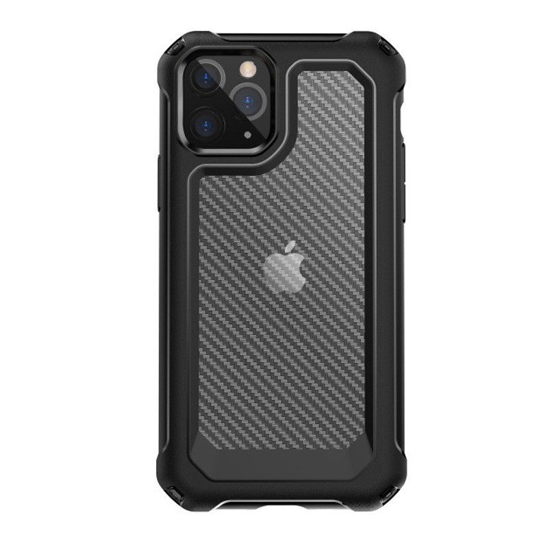 Carbon Fiber Transparent TPU PC Two-in-one Phone Case