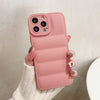 Étui de téléphone tendance en duvet de couleur unie