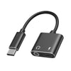 Câble adaptateur audio virtuel deux-en-un vers jack 3,5 mm