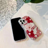 Coque de téléphone rétro à motif de fleurs rouges peintes à l'huile