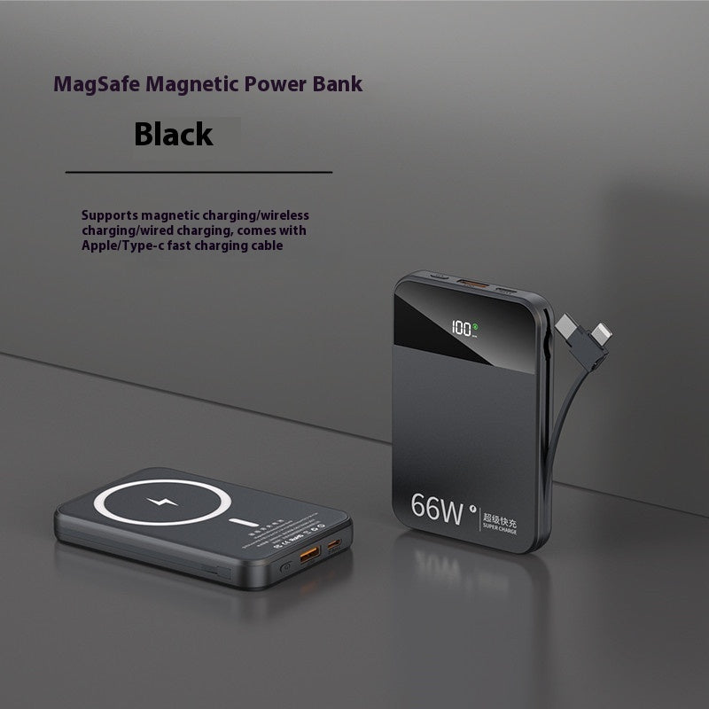 Batterie externe magnétique sans fil Magsafe avec câble 66 W, charge ultra rapide