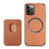 Étui de téléphone à motif fibre de carbone avec porte-cartes magnétique XR