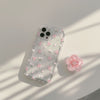 Crushed Flower Flowing Sand Stand Handyhülle Transparent