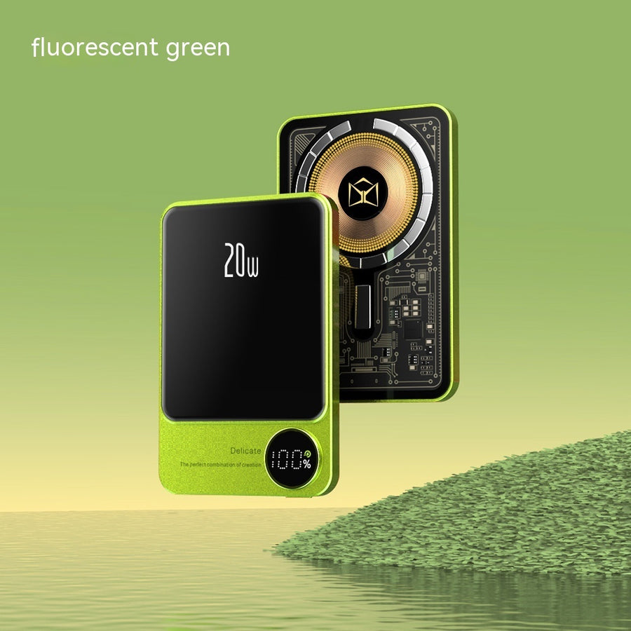 Alimentation mobile magnétique ultra-mince sans fil portable