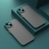 Étui de téléphone à détection de peau à trous fins, lentille complète, antichute, coque de protection rigide givrée
