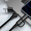 Câble de charge multifonctionnel multi-têtes 60 W