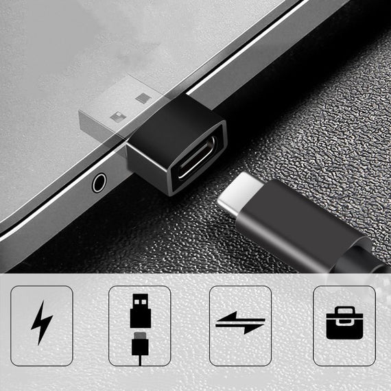 Usb To Type-c Adapter Type-c Female To Usb Male Computer Charger Otg Adapter