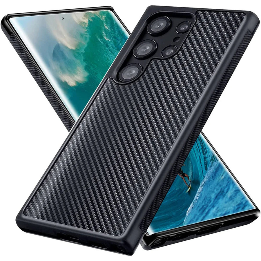 Anwendbare S24Ultra-Telefonhülle aus Kohlefaser, magnetisch, ultradünn, Schutzhülle