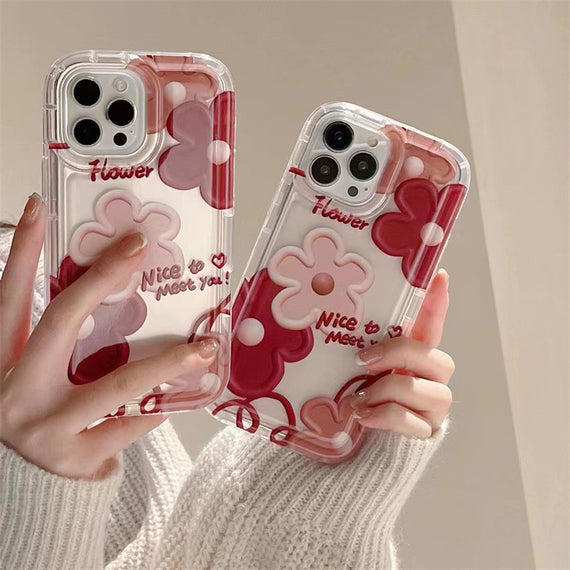 Retro Oil Painting Red Flower Phone Case