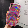 Regenbogen-Spiegel-Softcase mit Glitzer