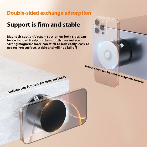 Multifunktionaler Vakuum-Saugnapf, faltbar, einziehbar, doppelseitig, magnetischer Telefonhalter