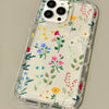 Transparente All-Inclusive-Weltraum-Telefonhülle mit Blumenmuster