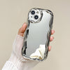Silber galvanisierte Creme Grain Handyhülle