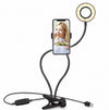 LED-Selfie-Ringlicht für Live-Make-up, verstellbares Licht, 8 cm Ständer