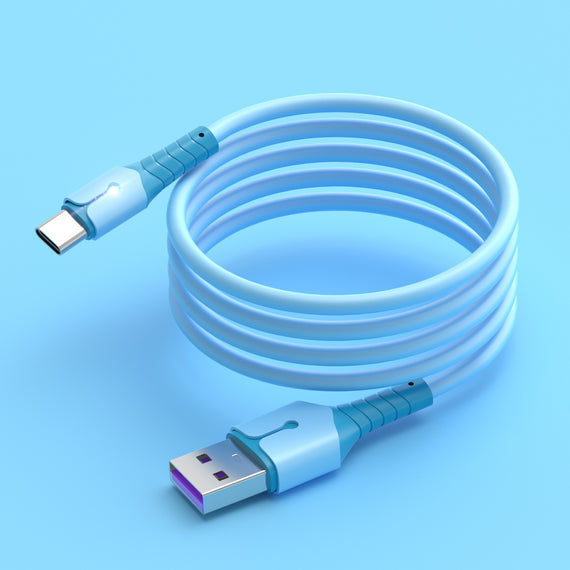 Compatible with Apple , Liquid Silicone With Light Data Cable Is Suitable For Android And Apple