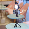 Handy Vlog Selfie Stick Kurze Video Live Füllen Licht Halterung