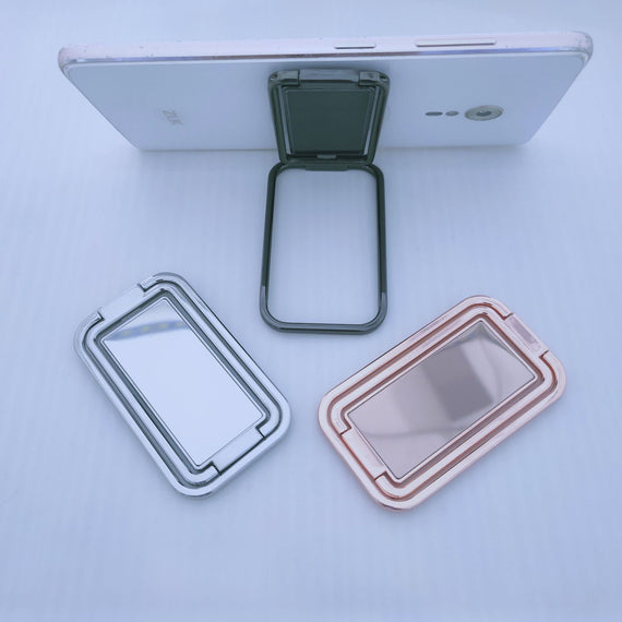 Handyhalterung Klappring Desktop Flach Einziehbar Magnetische Absorption Fahrzeug Metall Quadrat Live-Übertragungshalterung