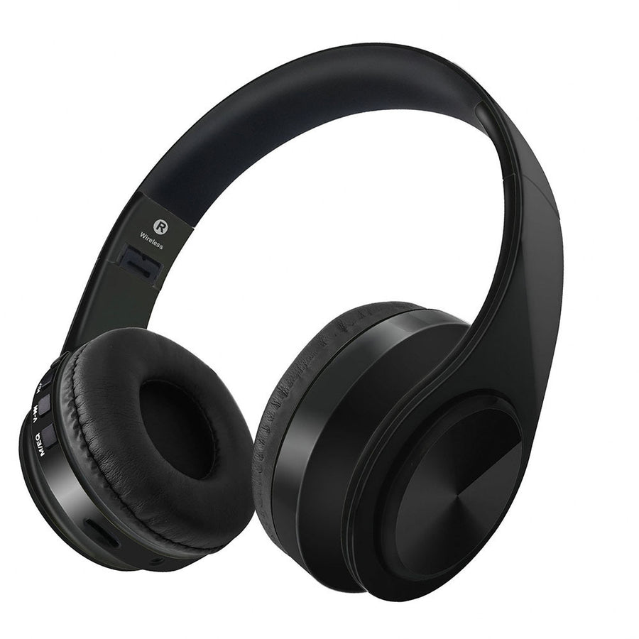 Casque audio sans fil Hi-Fi Bluetooth stéréo, casque de musique, FM, carte SD, casque de sport avec micro pour PC