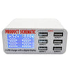 LCD-Display für Multi-Port-Handy-Ladegerät