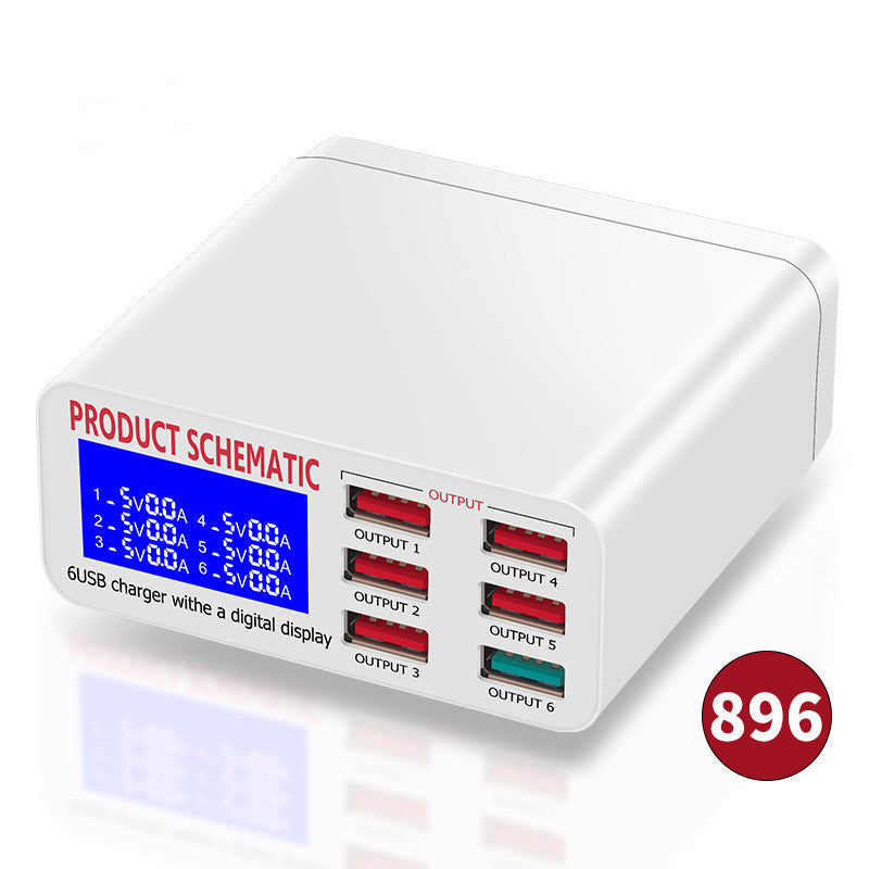 LCD-Display für Multi-Port-Handy-Ladegerät