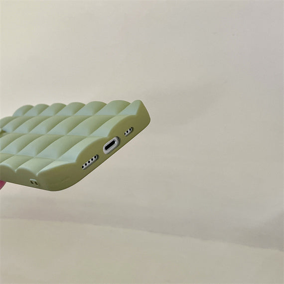 Solid Color Plaid Olive Green Applicable Phone Case