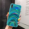 Regenbogen-Spiegel-Softcase mit Glitzer