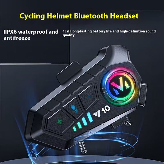 Helmet Bluetooth Headset Y10 Intercom Built-in Integrated Waterproof Motorcycle Take-out Rider Full Face Helmet Half Helmet High Sound Quality