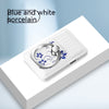 Support de téléphone portable multifonctionnel en porcelaine bleu et blanc avec allume-cigare