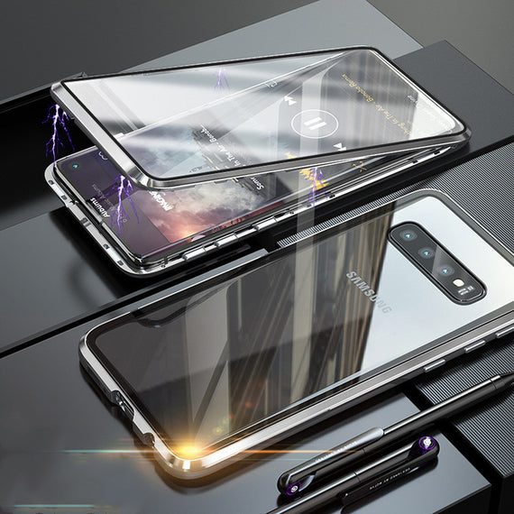Mobile Phone Case With Double-sided Magneto Metal Edge