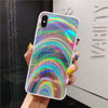 Regenbogen-Spiegel-Softcase mit Glitzer
