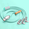 120W One-to-three Elbow Fast Charging Zinc Alloy Charging Cable 180 Degree Rotation