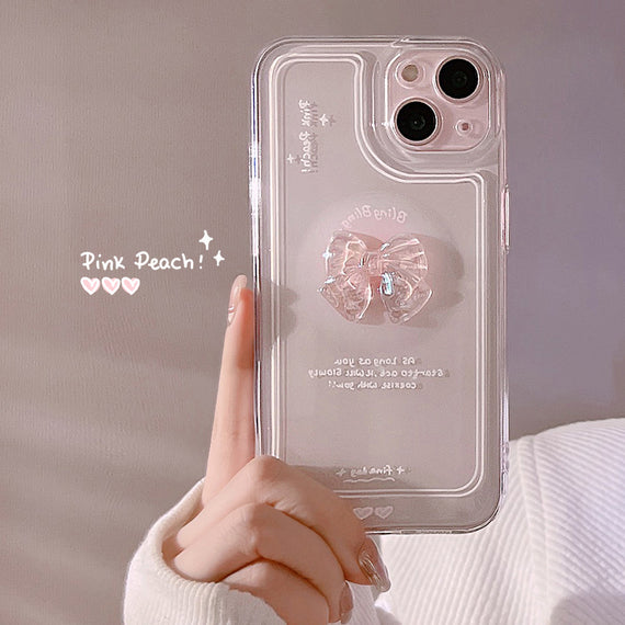 Bow Knot Mobile Phone Stereo Crystal Silicone