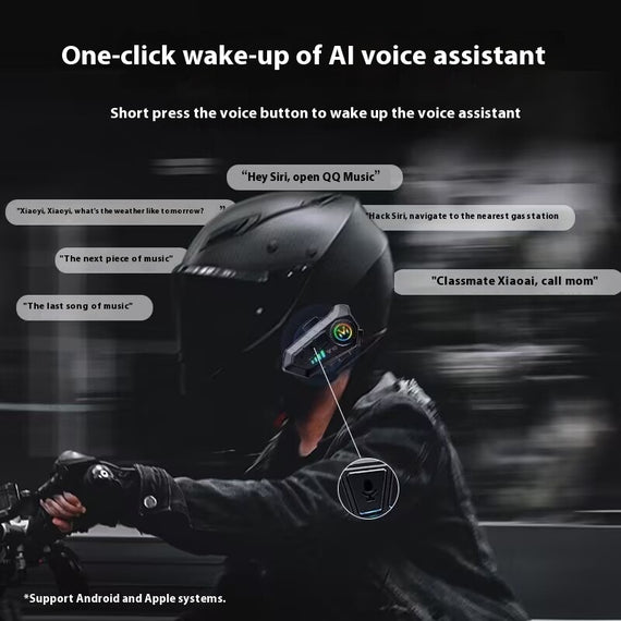Helmet Bluetooth Headset Y10 Intercom Built-in Integrated Waterproof Motorcycle Take-out Rider Full Face Helmet Half Helmet High Sound Quality