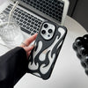 Galvanisieren Hohl Wärmeableitung Telefon Fall Flamme Muster Hochwertige Soft Shell