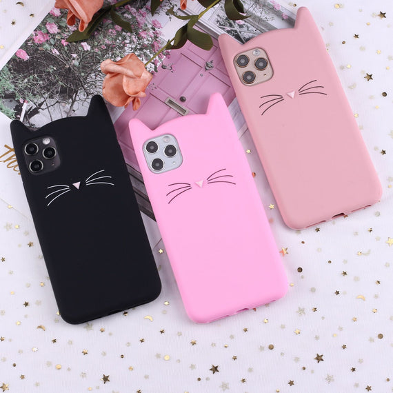 Cat ears and whiskers phone case