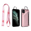 PU Lederband Schnur Geldbörse Telefon Fällen Crossbody Hals Lanyard Brieftasche Abdeckung