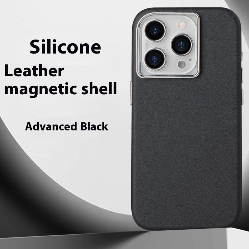 Silikon All-inclusive Leder Handyhülle Magnetische Saugnapf