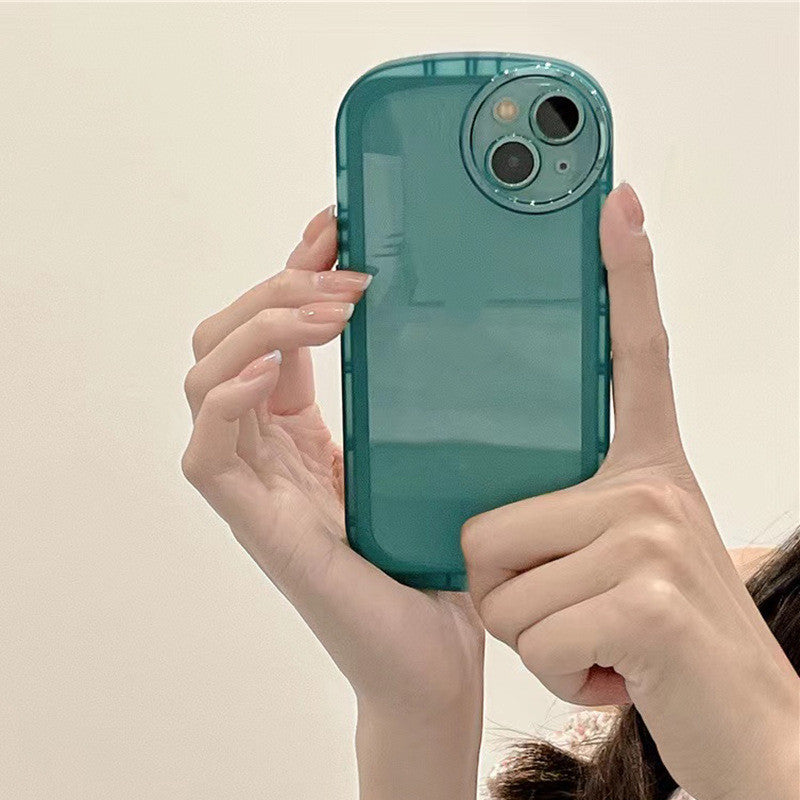 Einfache einfarbige transparente Handyhülle All-inclusive Soft