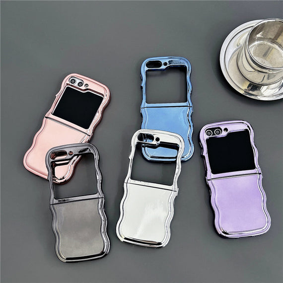 Simple Electroplating Foldable Screen Phone Case