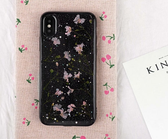 Kleine florale echte Blume Anti-Tropfen transparente Schutzhülle