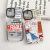 Travel Ticket Label Transparent Phone Case