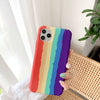 Kreative Regenbogen-Handyhülle aus flüssigem Silikon