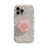 Crushed Flower Flowing Sand Stand Phone Case Transparent
