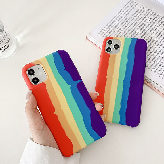 Creative Rainbow Liquid Silicone Phone Case