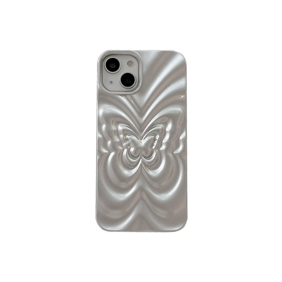 Solid Color Pleated Butterfly Suitable For 14promax Phone Case